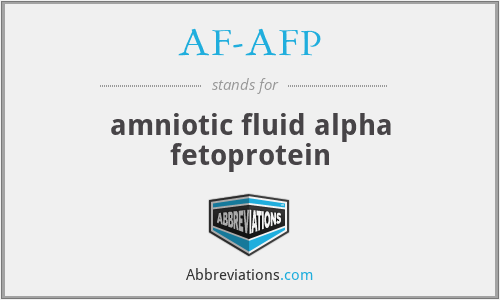 What is the abbreviation for amniotic fluid alpha fetoprotein?